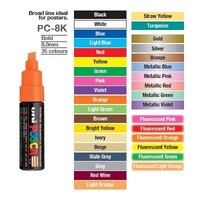 Marker Uni POSCA PC8K Chisel Point 8mm Line Dark Green