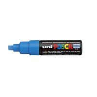 Marker Uni POSCA PC8K Chisel Point 8mm Line Light Blue