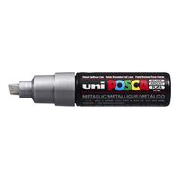 Marker Uni POSCA PC8K Chisel Point 8mm Line Silver