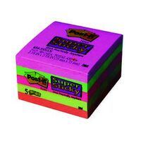 Post It Note 3M 654 5SSAN Super Sticky 76 x 76mm Pack 5 Assorted Colours Marrakesh Collection 