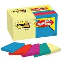 Post It Note 3M 654 14 4B Mixed 76x76mm Pack 18