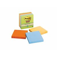 Post It Note 3M 654 5SSNRP Super Sticky 76 x 76mm Pack 5 Recycled Pastels Bali 