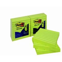 Post It Note 3M R335 YL Pop Up Refill 73mm x 73mm Lined Yellow Pack 6