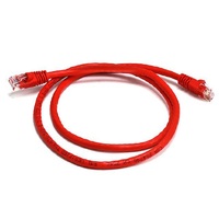 8ware CAT6A 10Gbps UTP Ethernet Cable 0.5m (50cm) - Red Color Snagless RJ45 Network LAN Patch Cord LSZH