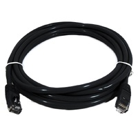 8Ware Cat6a UTP Ethernet Cable 1m Snagless Black