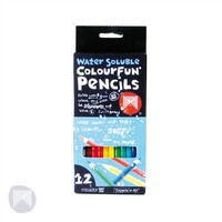 Pencil Micador Colourfun Extra Wide Coloured PLMA12 Water Soluble Pack 12