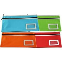 Pencil Case Osmer Polyester 35 x 26cm 2 Zip Name Insert Assorted