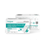 Fanttest RSV /COVID -19 / Influenza A & B 4-in-1 Combo Flu Rapid Antigen Test Kit -Single Nasal