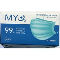 Face Mask Surgical - Level 2 4ply, TGA Approved - 50Pk 
