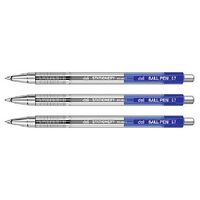 Pen Ball Point Retractable 0.7mm Soft Grip Deli Arrow Q019 30 Extra Smooth Box 12 Blue 