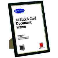 Certificate Document Frame A4 Carven Black Gold 