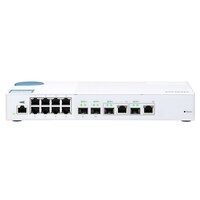 QNAP 12-PORT WEB MANAGED SWITCH, 10GbE SFP+/10GBASE-T(2), 10GbE SFP+(2), GbE(8), 2YR