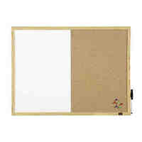 Combination Whiteboard Corkboard Quartet Pine Frame 900 x 600mm QTNNCC0906