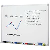 Whiteboard Penrite Premium Aluminium Frame 1800mm x 900mm QTPWP1809