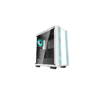 Deepcool CC560 White Mid-Tower Computer Case, Tempered Glass Window, 4x Pre-Installed LED Fans, Top Mesh Panel, Support Up To 6x120mm or 4x140mm AIO
