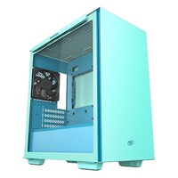 Deepcool MACUBE 110 Mint Green Minimalistic Micro-ATX Case, Magnetic Tempered Glass Panel, Removable Drive Cage, Adjustable GPU Holder, 1xPreinstalled
