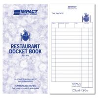 Restaurant Docket Book Impact 100 x 195mm Triplicate RD304