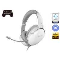 ASUS ROG STRIX GO CORE Moonlight White Gaming Headset For PC, Mac, Mobile, PS5, XBox, Foldable Design, 252g, Physical Controls, TeamSpeak/Discord Supp