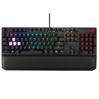 ASUS XA04 STRIX SCOPE NX DX/NXBL/US NX Deluxe RGB Wired Mechanical Gaming Keyboard, Aluminium Frame, Wrist Rest, Silver WASD For FPS Games, RGB