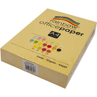 Rainbow A4 Office Paper 80gsm Ream 500 Lemon Yellow