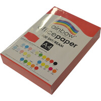 Rainbow A4 Office Paper 80gsm Ream 500 Red