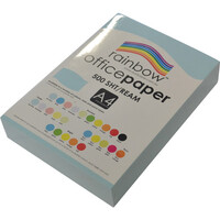 Rainbow A4 Copy Paper 80gsm Ream 500 Sky Blue