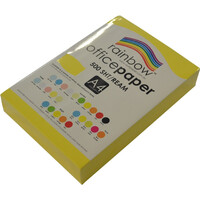 Rainbow A4 Office Paper 80gsm Ream 500 Yellow