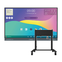 BENQ 65 RP6504 4K 450 NITS ANDROID 13 AND MT02E MOTORISED HEIGHT ADJUSTABLE TROLLEY