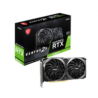 MSI nVidia Geforce RTX 3060 Ti VENTUS 2X 8G OCV1 Video Card LHR, GDDR6, 1695 MHz Boost Clock, PCI-E 4.0, 3x DisplayPort 1.4a, 1x HDMI 2.1