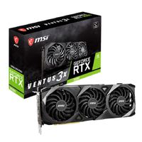 MSI nVidia Geforce RTX 3080 VENTUS 3X 10G OC rev 2.0 Video Card (LHR) 1740 MHz Boost Clock, GDDR6X,DisplayPort x 3 (v1.4a),HDMI x 1