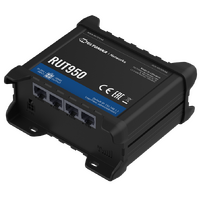 Teltonika RUT950 - Instant LTE Failover | Reliable and Secure Dual SIM 4G Industrial LTE Router/Firewall - Includes WiFi, 4x Eth ports