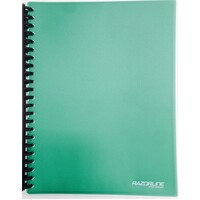 Display Book A4 20 Pocket Refillable Stationers Green