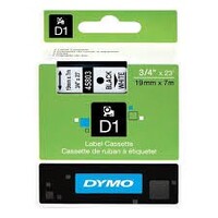 Dymo Tape D1 19mm x 7M Black On White SD45803 / S0720830