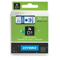 Dymo Tape D1 19mm x 7M Blue On White SD45804