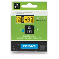 Dymo Tape D1 19mm x 7M Black On Yellow SD45808