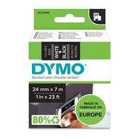 Dymo D1 Tape 24mmx7M Wht onBlk