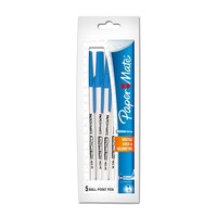 Pen Papermate Kilometrico Ballpoint Medium Blue Pack 5