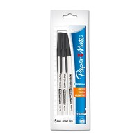 Pen Papermate Kilometrico Ballpoint Medium Black Pack 5