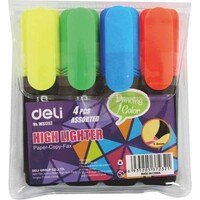 Highlighter Assorted Colours Deli S622 / Formerly W37232 Hangsell Wallet of 4 