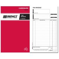 Invoice and Statement Book Carbonless Impact 8 x 5 Triplicate SB323