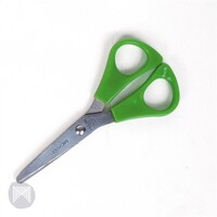 Scissors Left Handed 130mm Green Handle Micador SCL345W Hangsell each 