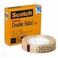 Tape 3M Scotch Double Sided Coated 665 12mm x 23M