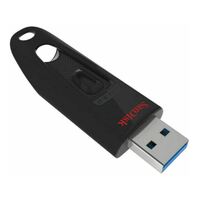 SanDisk Ultra 64GB USB3.0 Flash Drive ~130MB/s Memory Stick Thumb Key Lightweight SecureAccess Password-Protected Retail 5yr Black