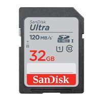 SanDisk Ultra 32GB SDHC SDXC UHS-I Memory Card 120MB/s Full HD Class 10 Speed Shock Proof Temperature Proof Water Proof X-ray Proof Digital Camera