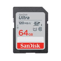 SanDisk Ultra 64GB SDHC SDXC UHS-I Memory Card 120MB/s Full HD Class 10 Speed Shock Proof Temperature Proof Water Proof X-ray Proof Digital Camera