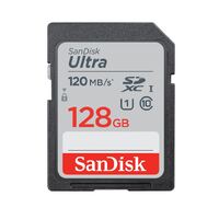 SanDisk Ultra 128GB SDHC SDXC UHS-I Memory Card 120MB/s Full HD Class 10 Speed Shock Proof Temperature Proof Water Proof X-ray Proof Digital Camera