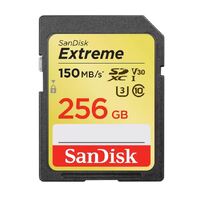 SanDisk 256GB Extreme SD UHS-I Memory Card 150MB/s Full HD & 4K UHD Class 30 Speed Shock Proof Temperature Proof Water Proof X-ray Proof Digital Camer