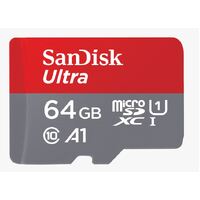 SanDisk Ultra 64GB microSD SDHC SDXC UHS-I Memory Card 120MB/s Full HD Class 10 Speed Google Play Store App for Android Smartphone Tablet