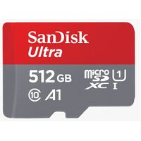 SanDisk Ultra 512GB microSD SDHC SDXC UHS-I Memory Card 120MB/s Full HD Class 10 Speed Google Play Store App for Android Smartphone Tablet