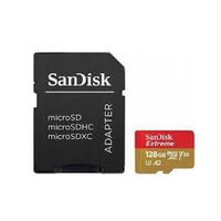 SanDisk Extreme microSDXC, SQXAA 128GB, V30, U3, C10, A2, UHS-I, 190MB/s R, 90MB/s W, 4x6, SD adaptor, Lifetime Limited, Action Cam